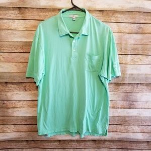 Peter Millar Pima Cotton Lime Green Polo Large EUC
